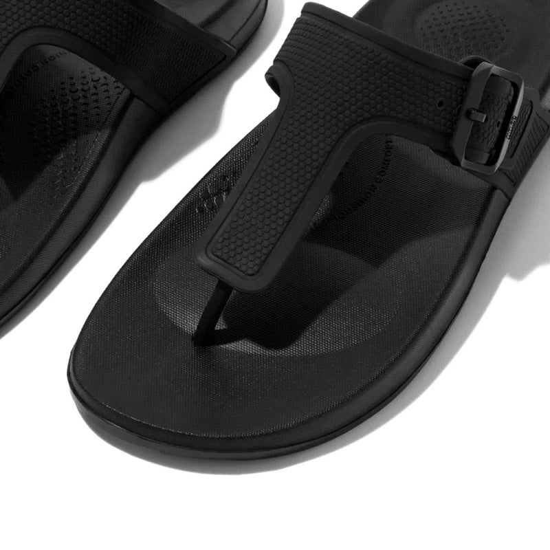 FitFlop صنادل فيت فلوب إيكوشن المريحة، اللون: أسود بالكامل، الحجم: 8.5 (E54-090-065) - Image 3